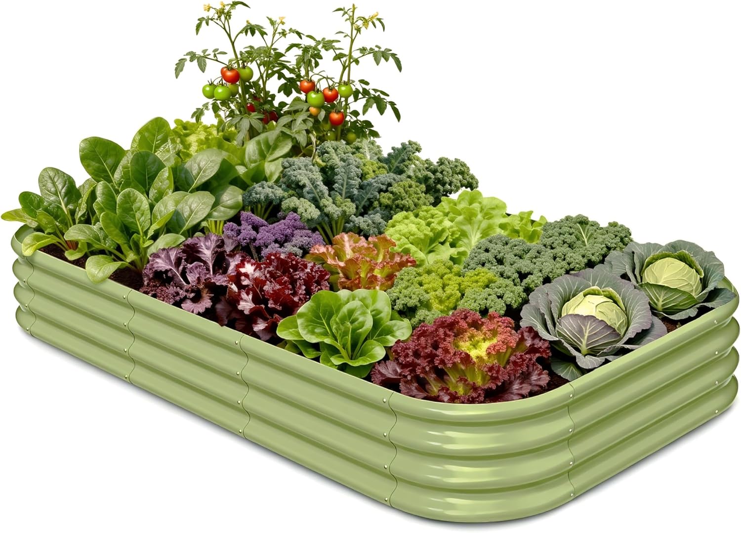 Planter Raised Metal - Bac à fleurs surélevé galvanisé 8x4x1