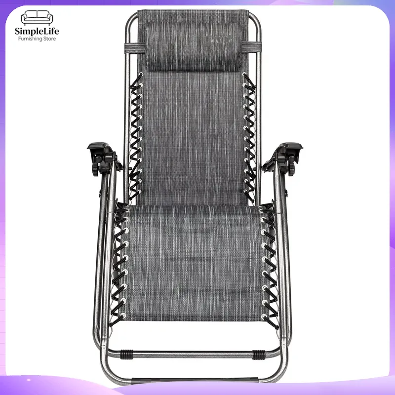 Outdoor Furniture Grey - Chaise zéro gravité infinie, chaise longue