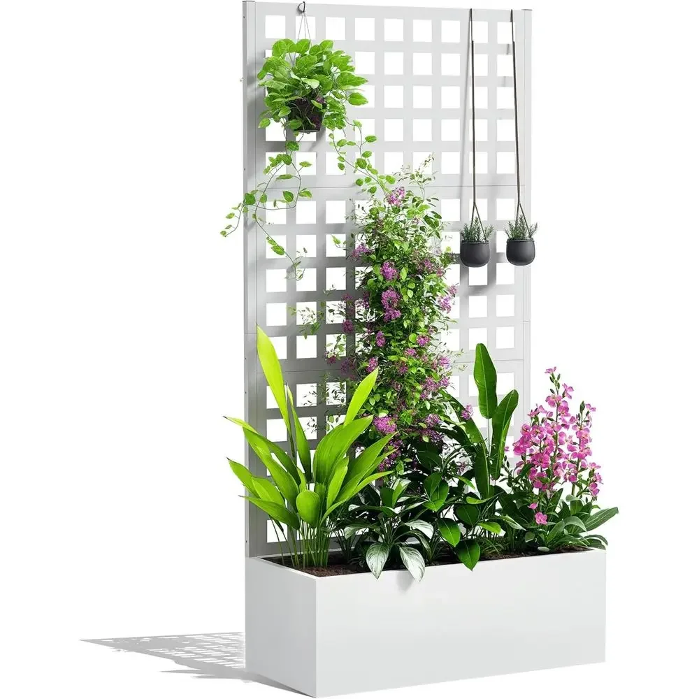 Planter Raised Metal - Bac à légumes surélevé avec treillis,
