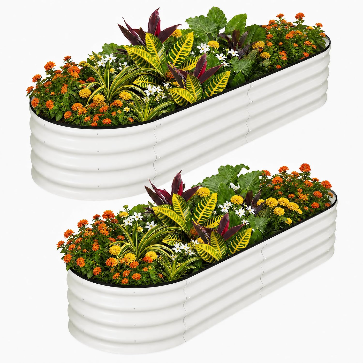 Planter Raised Metal - Tacleekii 6X3X1FT Lits de Jardin Surélevés