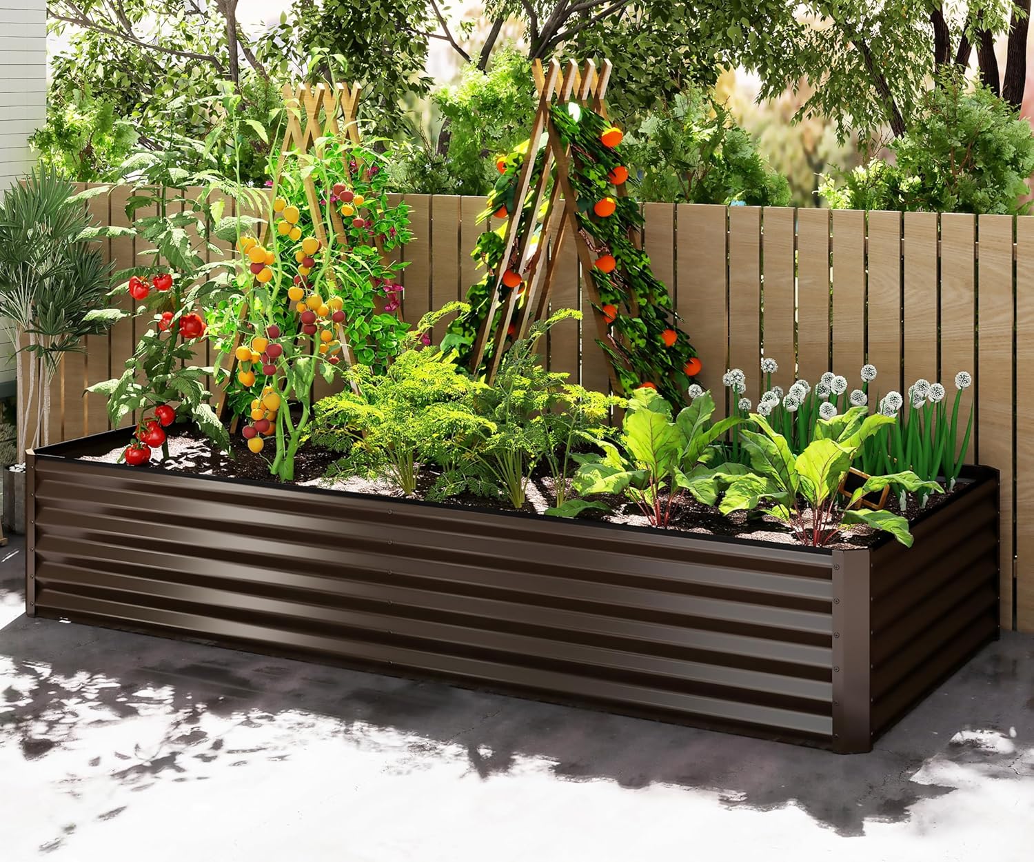 Planter Raised Metal - Bac à légumes surélevé galvanisé 8x4x1,5