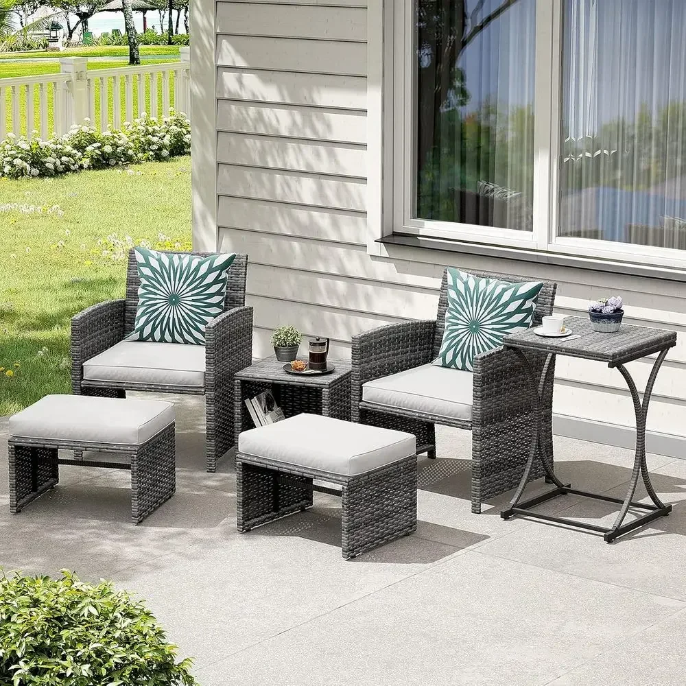 Ensemble de meubles de patio e - Outdoor Furniture Grey avis et prix