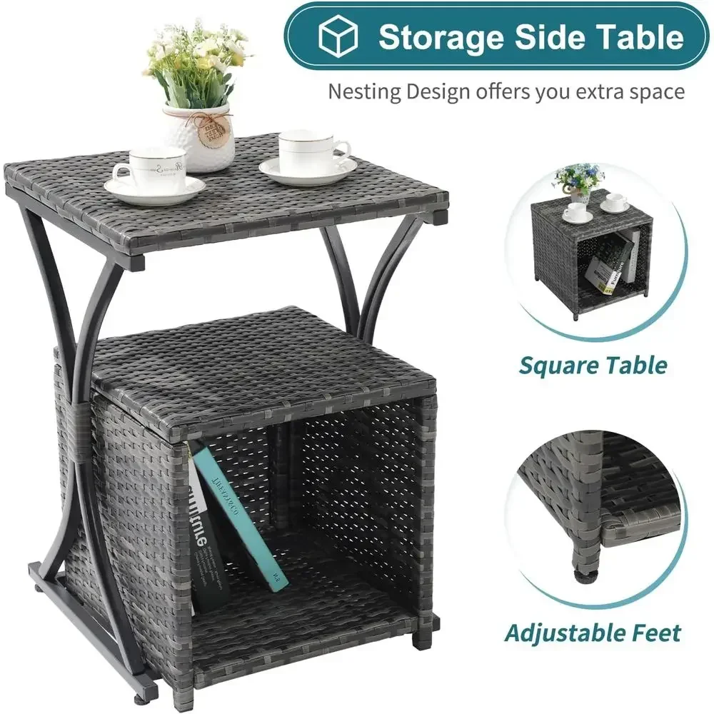 Ensemble de meubles de patio e - Outdoor Furniture Grey avis et prix