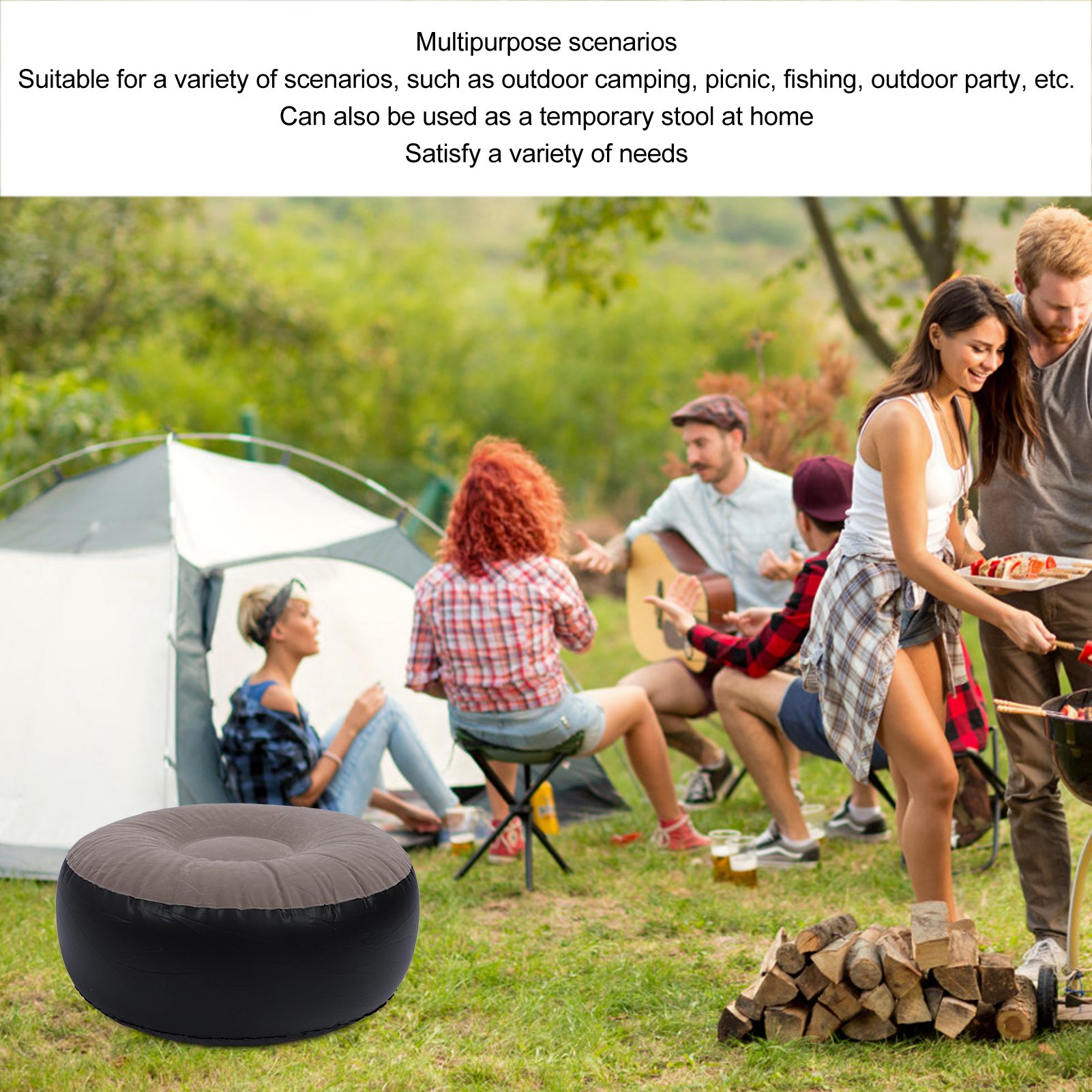 Tabouret gonflable floqué mult - Outdoor Furniture Designer avis et prix