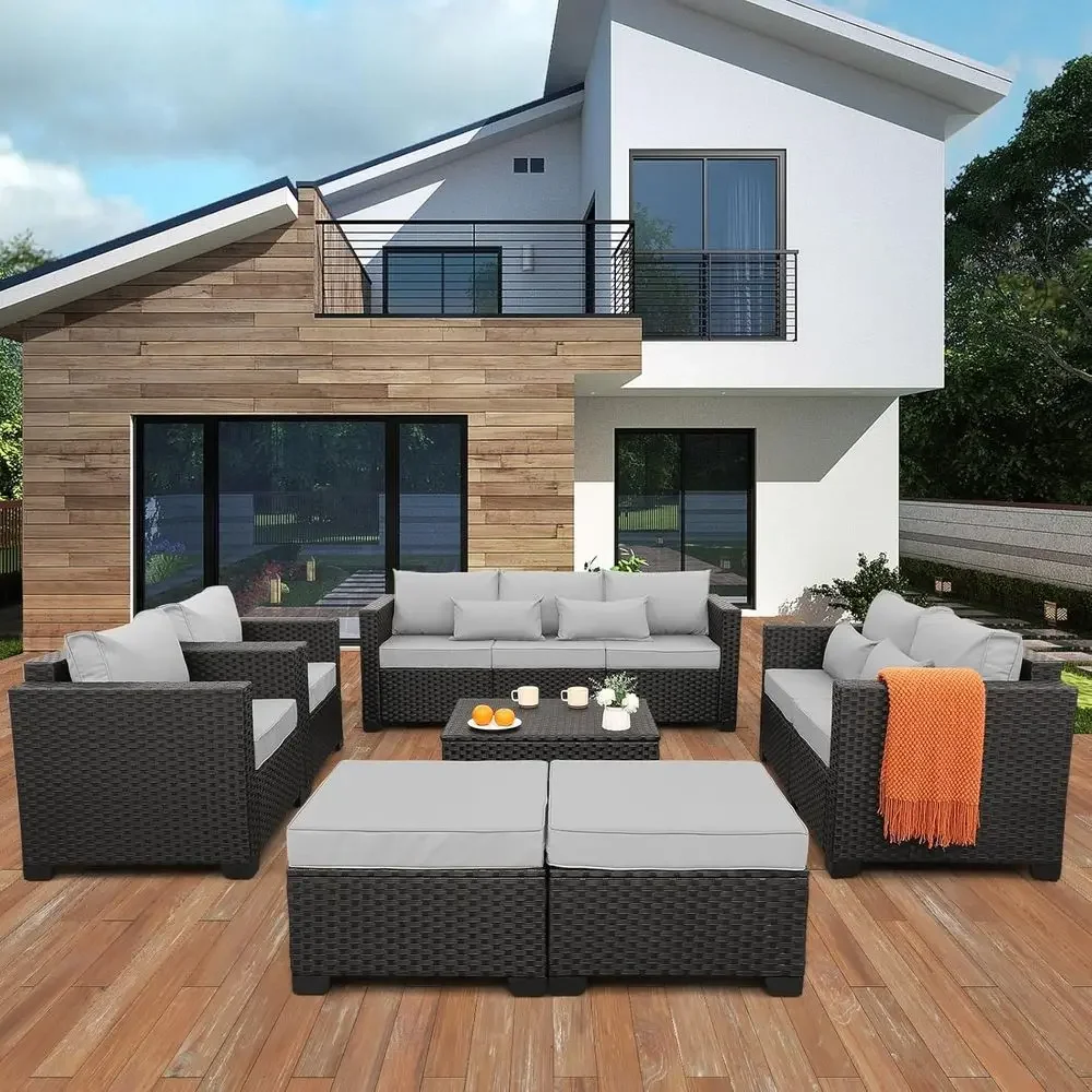 Ensemble de meubles de patio m - Outdoor Furniture Grey avis et prix