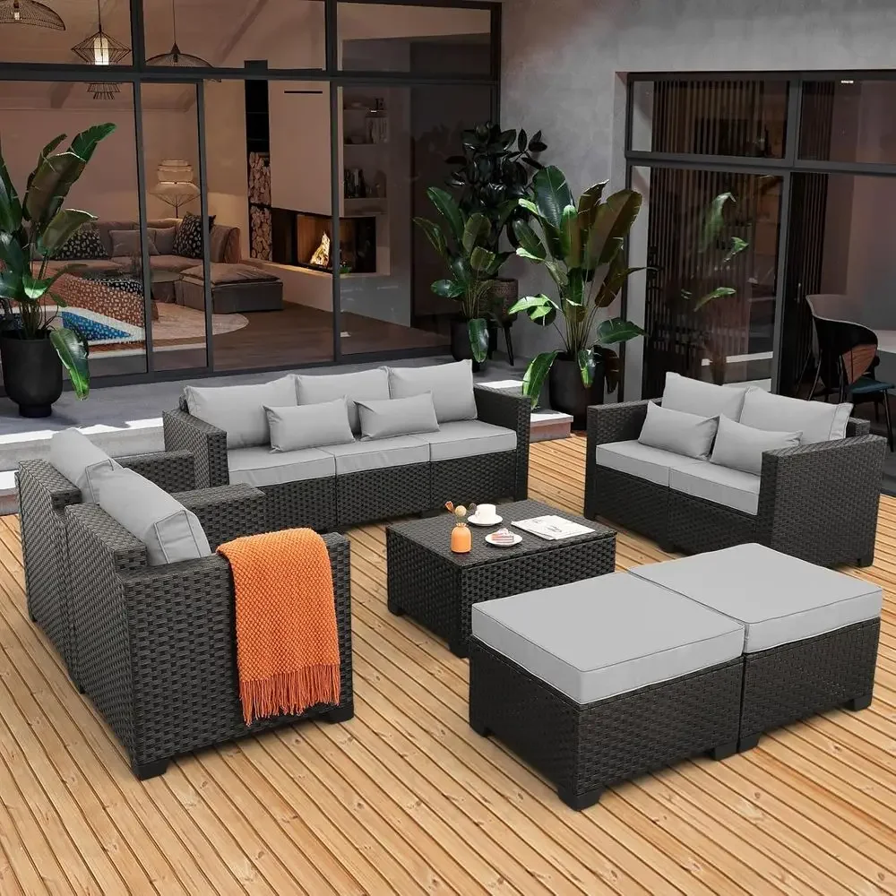Ensemble de meubles de patio m - Outdoor Furniture Grey avis et prix