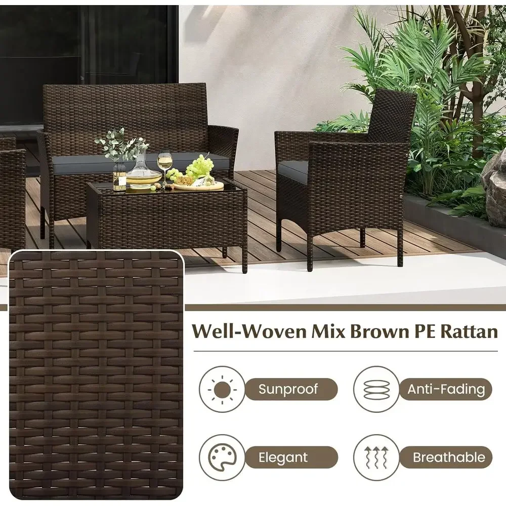 Ensemble de meubles de patio e - Outdoor Furniture Grey avis et prix