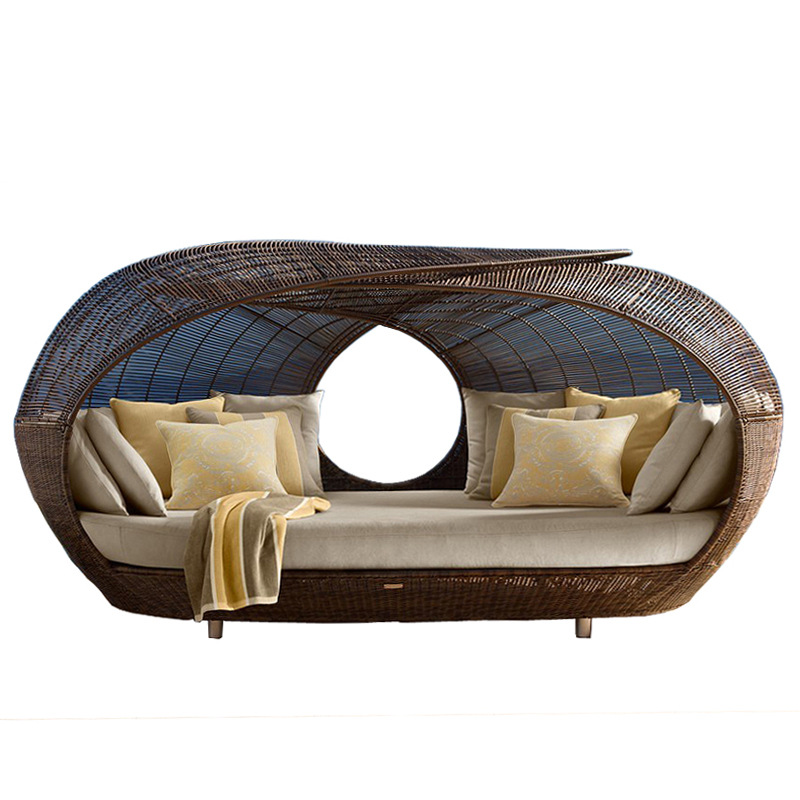 Lit de repos demi-rond en roti - Outdoor Furniture For Sale avis et prix