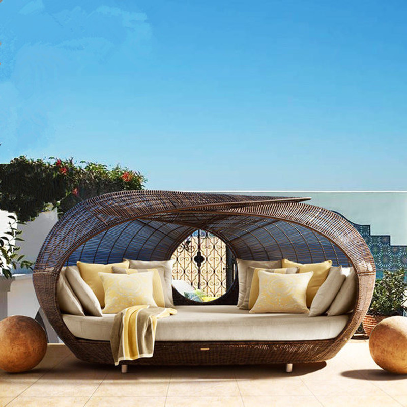 Lit de repos demi-rond en roti - Outdoor Furniture For Sale avis et prix