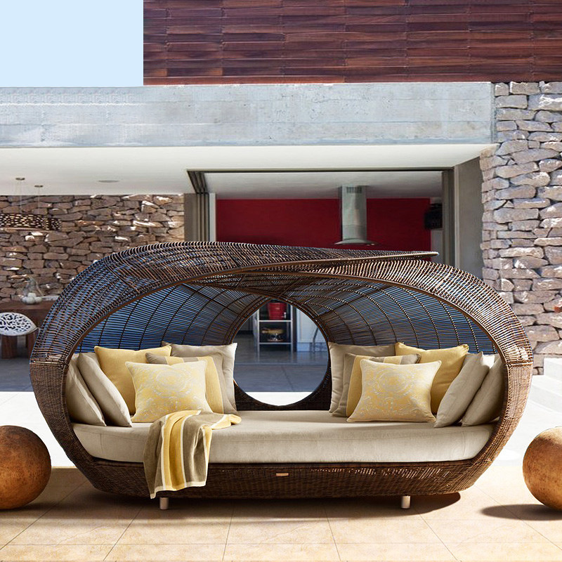 Lit de repos demi-rond en roti - Outdoor Furniture For Sale avis et prix