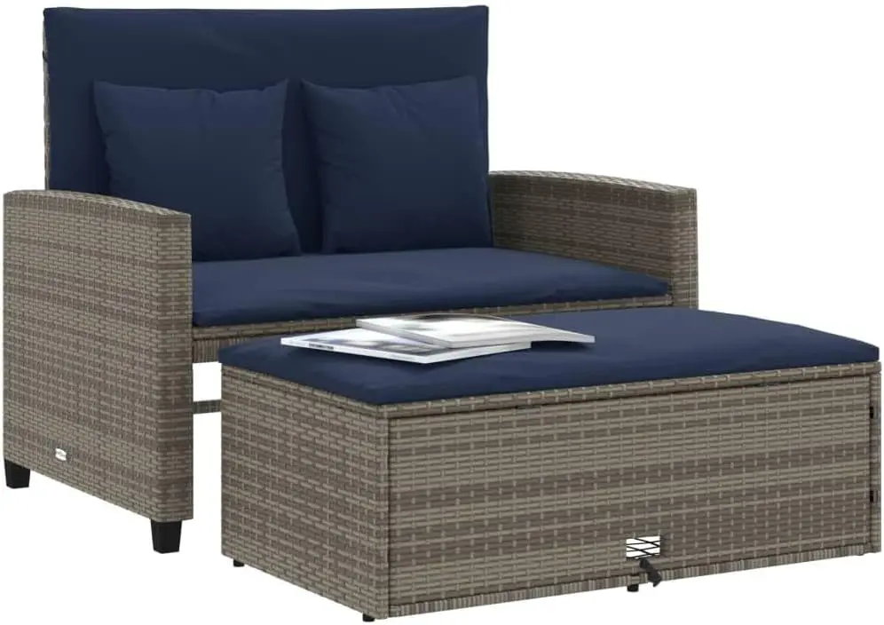 Canapé de jardin convertible e - Outdoor Furniture Grey avis et prix