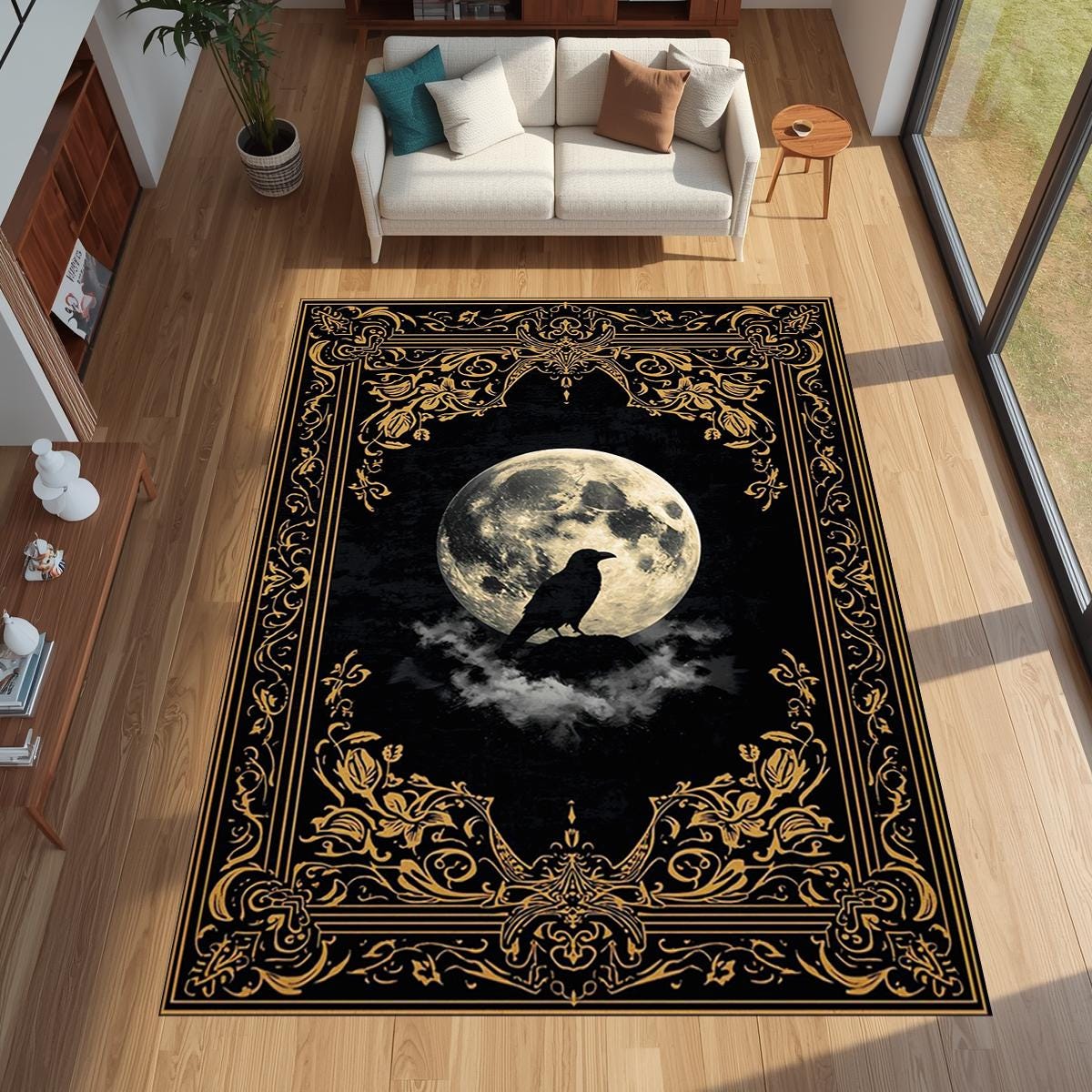 Grand tapis imprimé gothique G - Outdoor Furniture For Cafe avis et prix