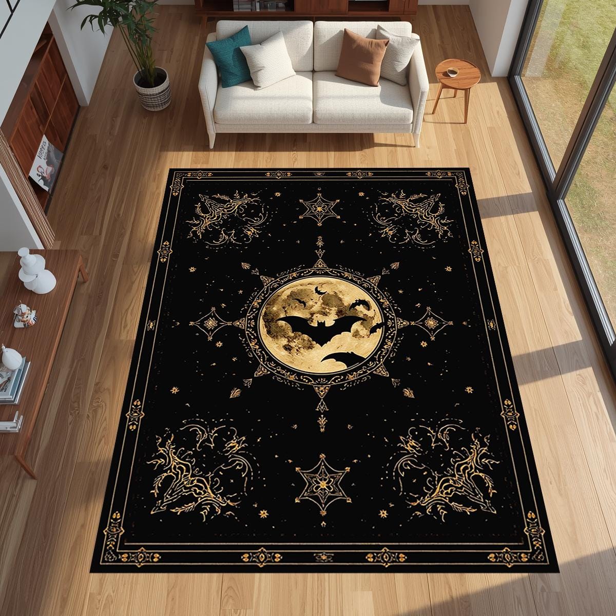 Grand tapis imprimé gothique G - Outdoor Furniture For Cafe avis et prix