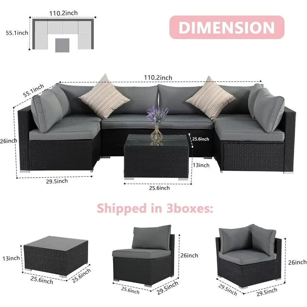 Ensemble de meubles de patio m - Outdoor Furniture Grey avis et prix