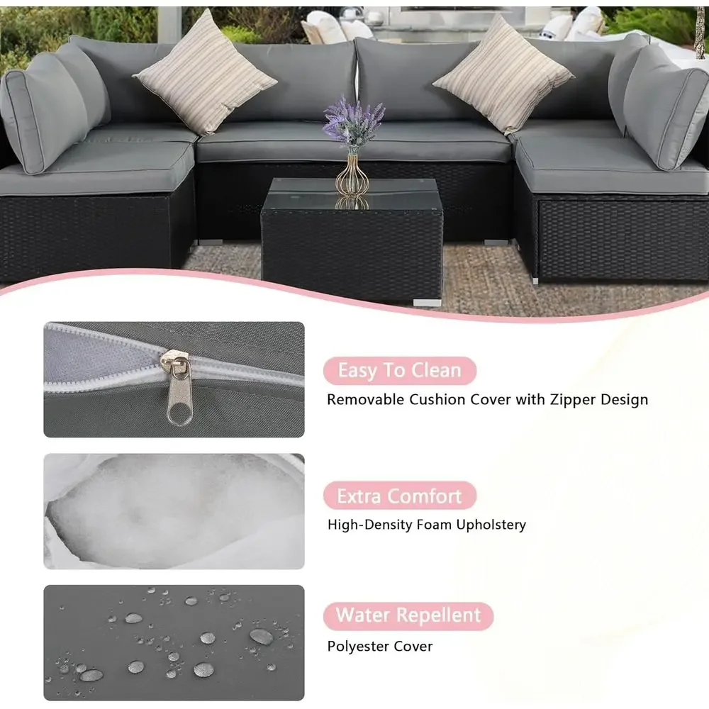 Ensemble de meubles de patio m - Outdoor Furniture Grey avis et prix
