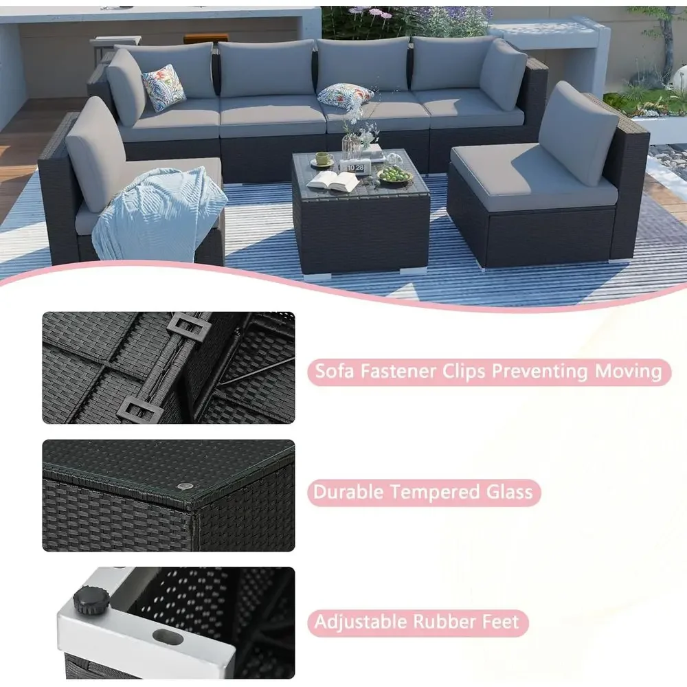 Ensemble de meubles de patio m - Outdoor Furniture Grey avis et prix