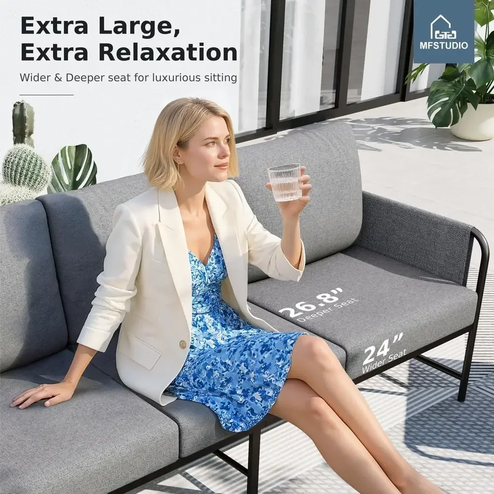 Ensemble de meubles de patio e - Outdoor Furniture Grey avis et prix