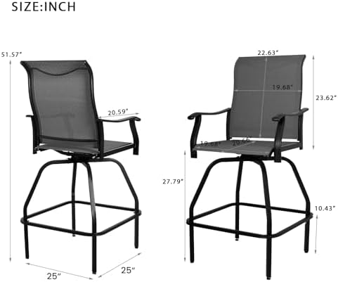 Ensemble de bar de patio 2 piè - Outdoor Furniture Grey avis et prix