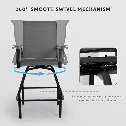 Ensemble de bar de patio 2 piè - Outdoor Furniture Grey avis et prix