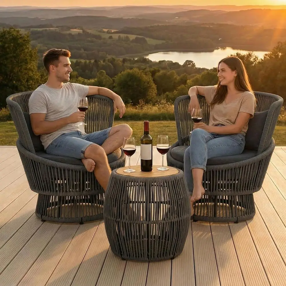 Ensemble de 2 fauteuils pivota - Outdoor Furniture Grey avis et prix