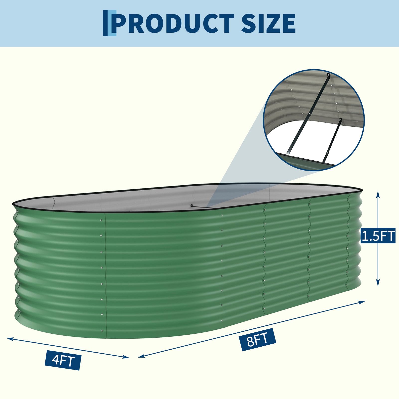 Lot de 2 bacs de jardin suréle - Planter Raised Metal avis et prix