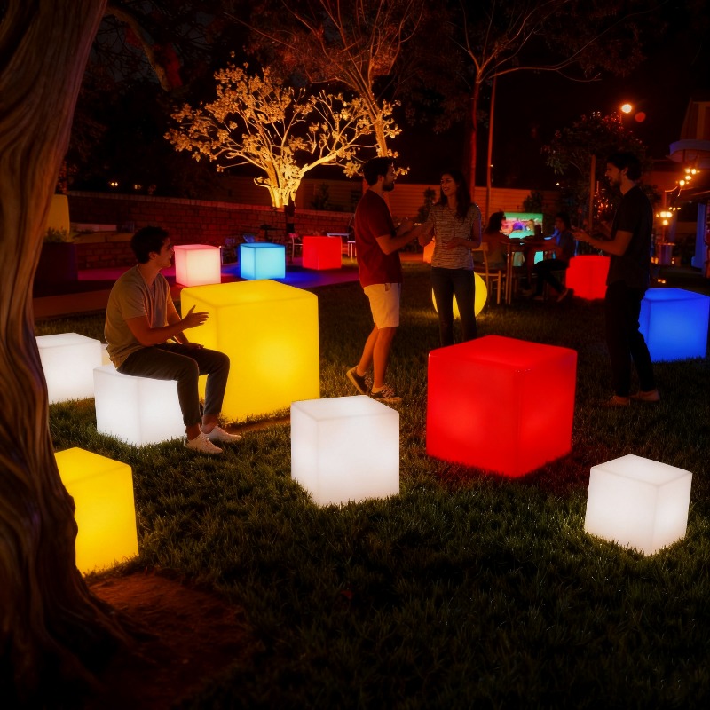 Table d'appoint LED en PE recy - Outdoor Furniture Recycled Plastic avis et prix