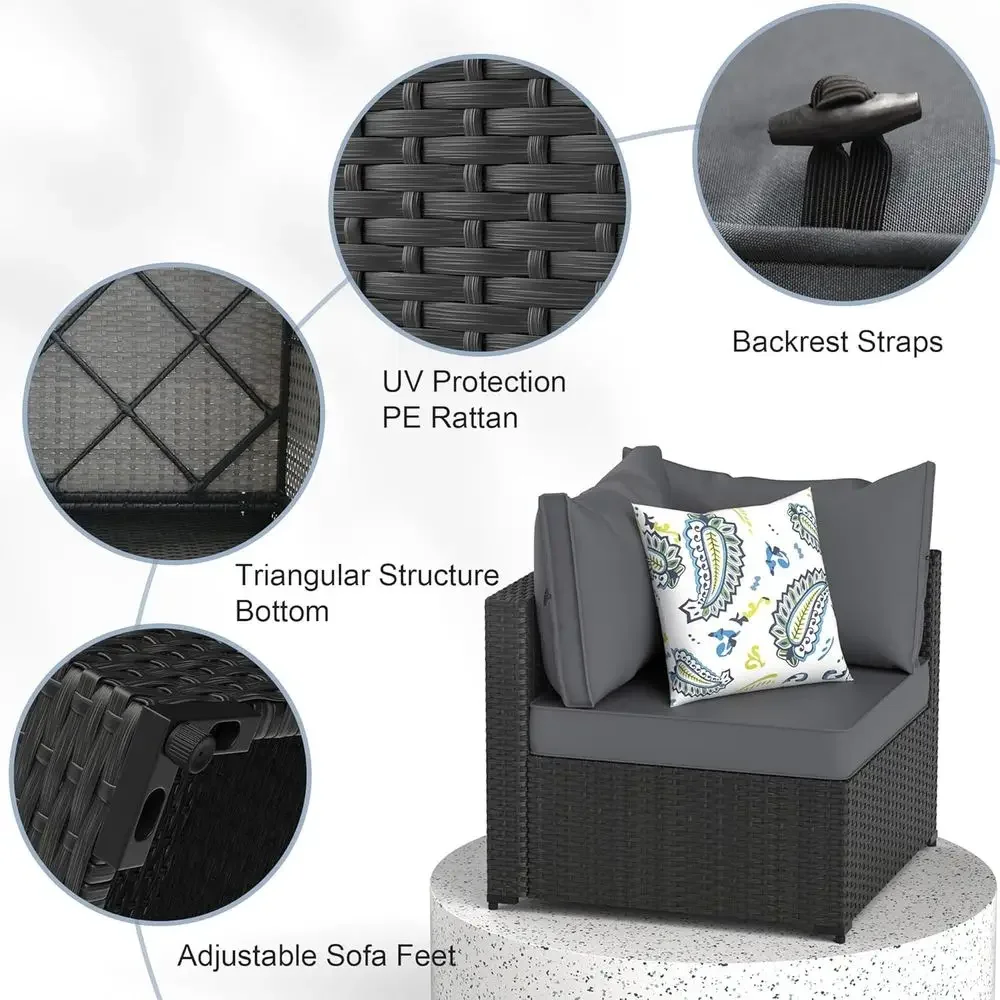 Ensemble de meubles de patio m - Outdoor Furniture Grey avis et prix