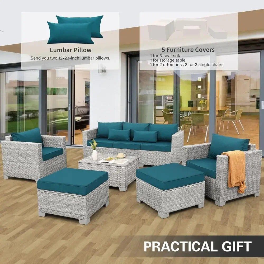 Ensemble de meubles de patio d - Outdoor Furniture Grey avis et prix