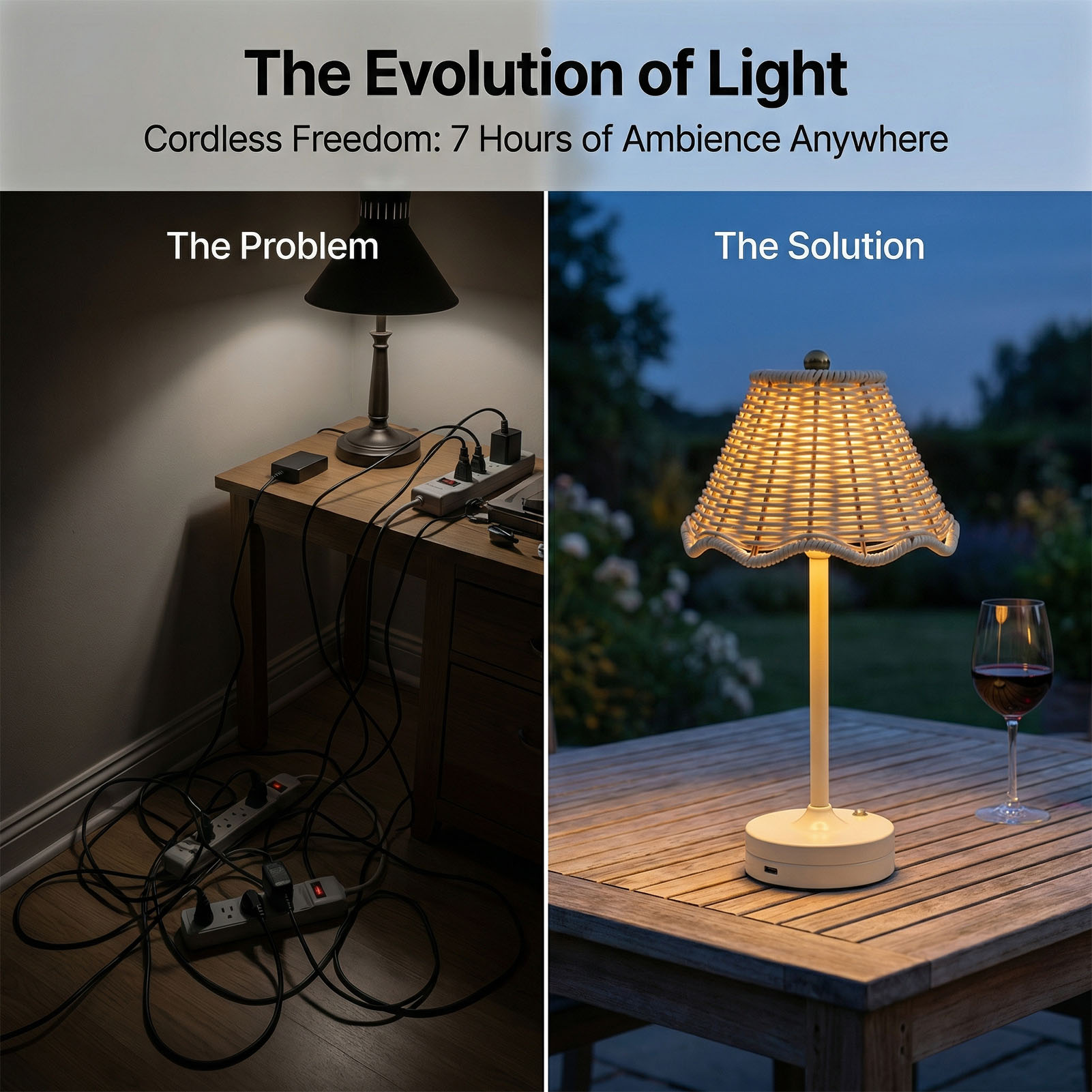 Lampe de table LED vintage en  - Outdoor Furniture Sale avis et prix