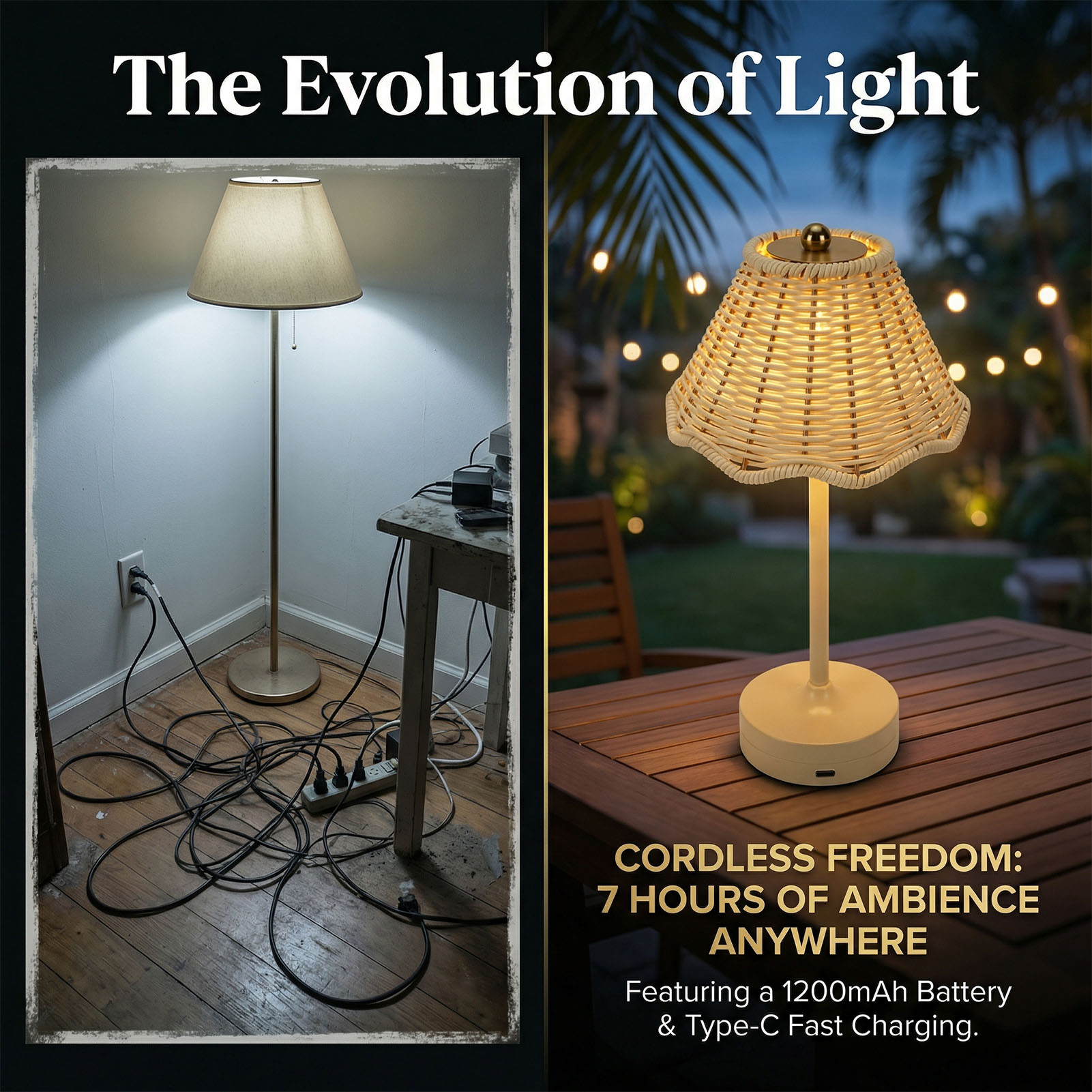 Lampe de table LED vintage en  - Outdoor Furniture Sale avis et prix