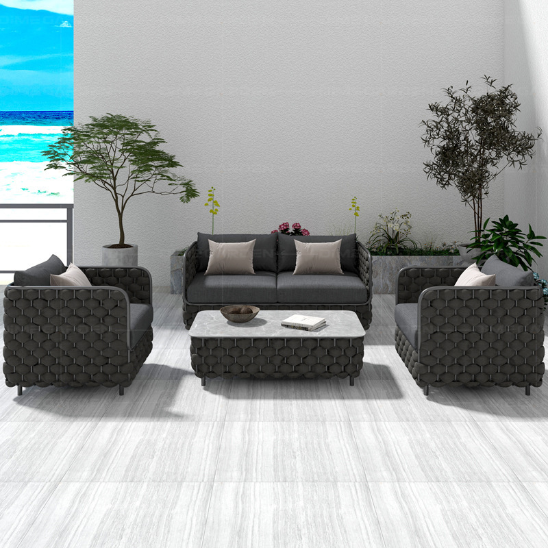 Ensemble de canapé en rotin d' - Outdoor Furniture Grey avis et prix