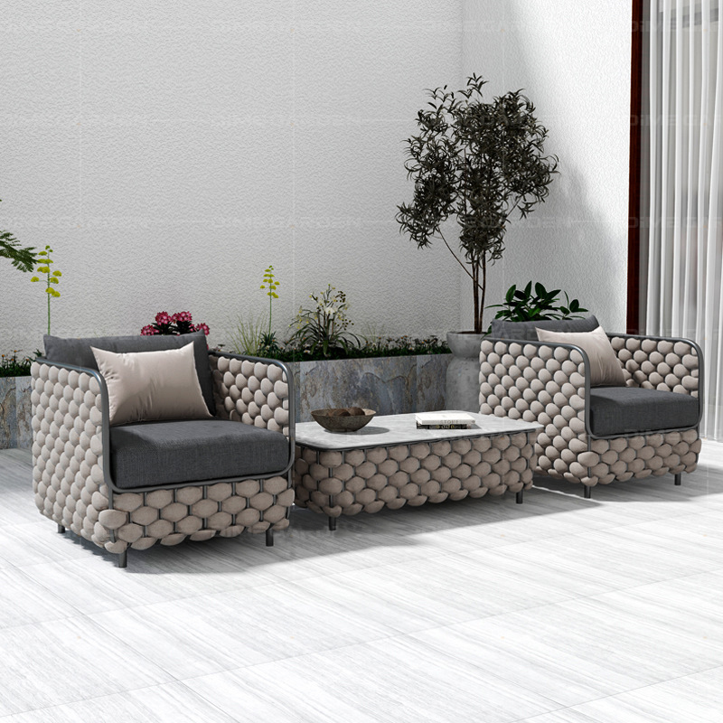 Ensemble de canapé en rotin d' - Outdoor Furniture Grey avis et prix