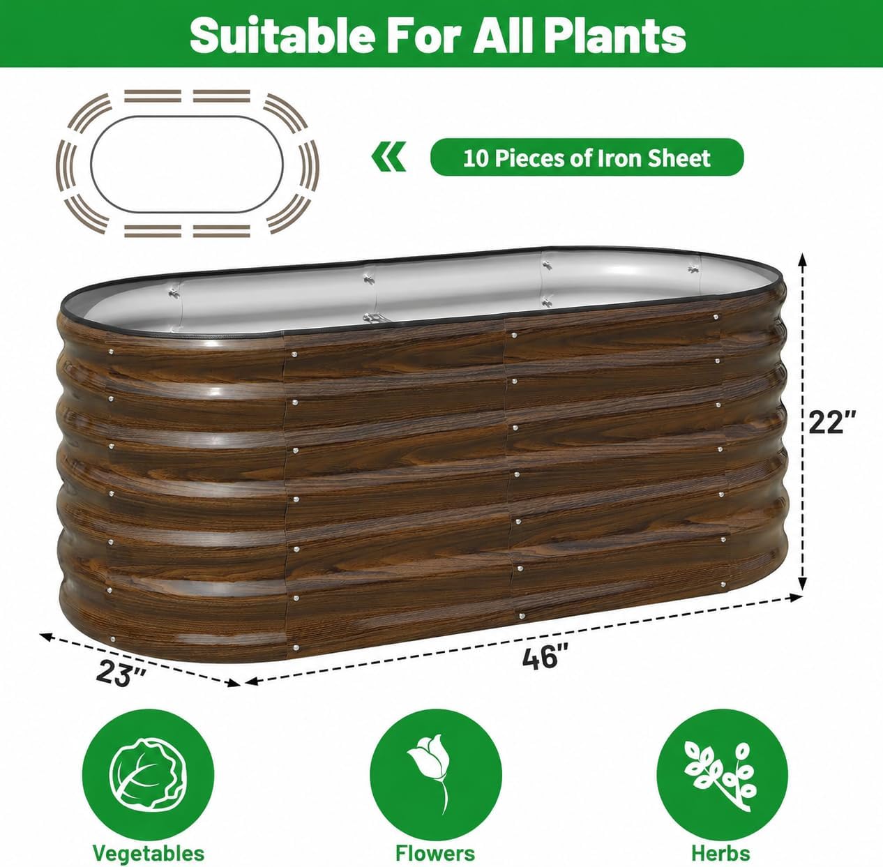 Kit de jardinière surélevée en - Planter Raised Metal avis et prix
