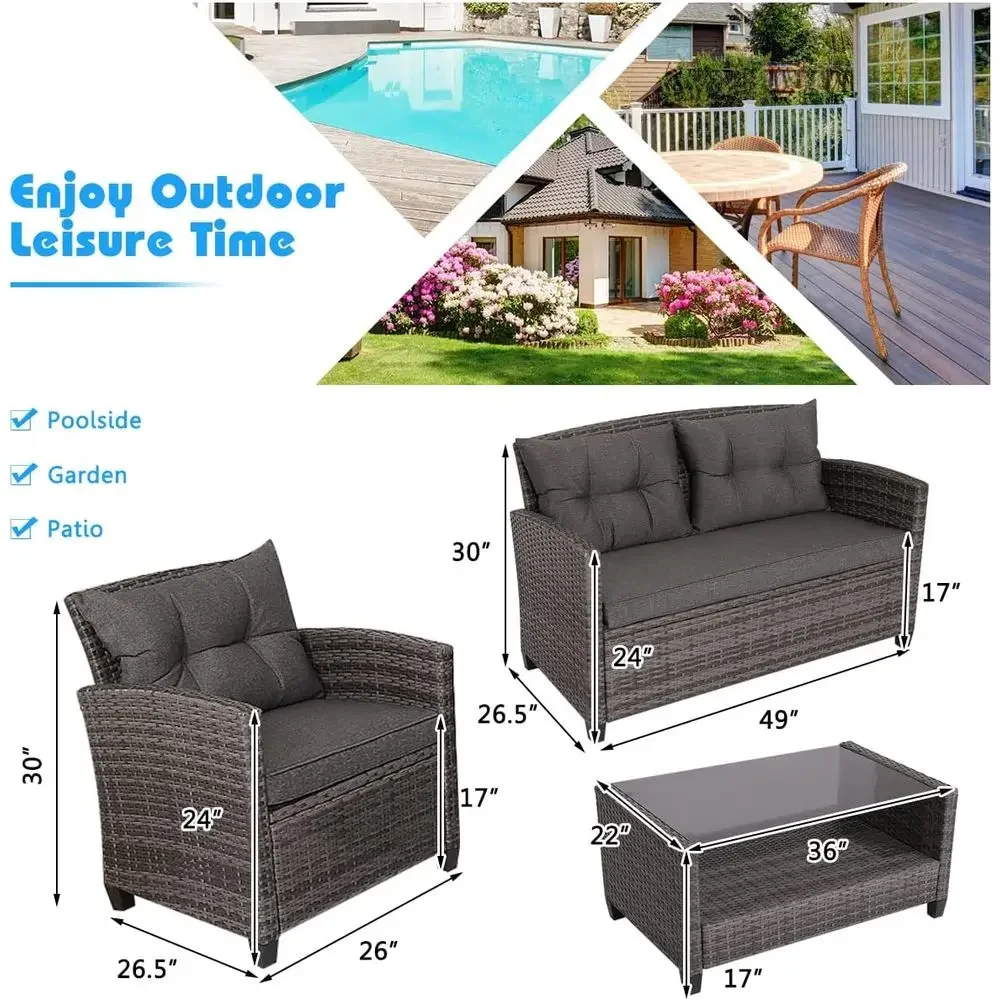 Ensemble de meubles de patio g - Outdoor Furniture Grey avis et prix