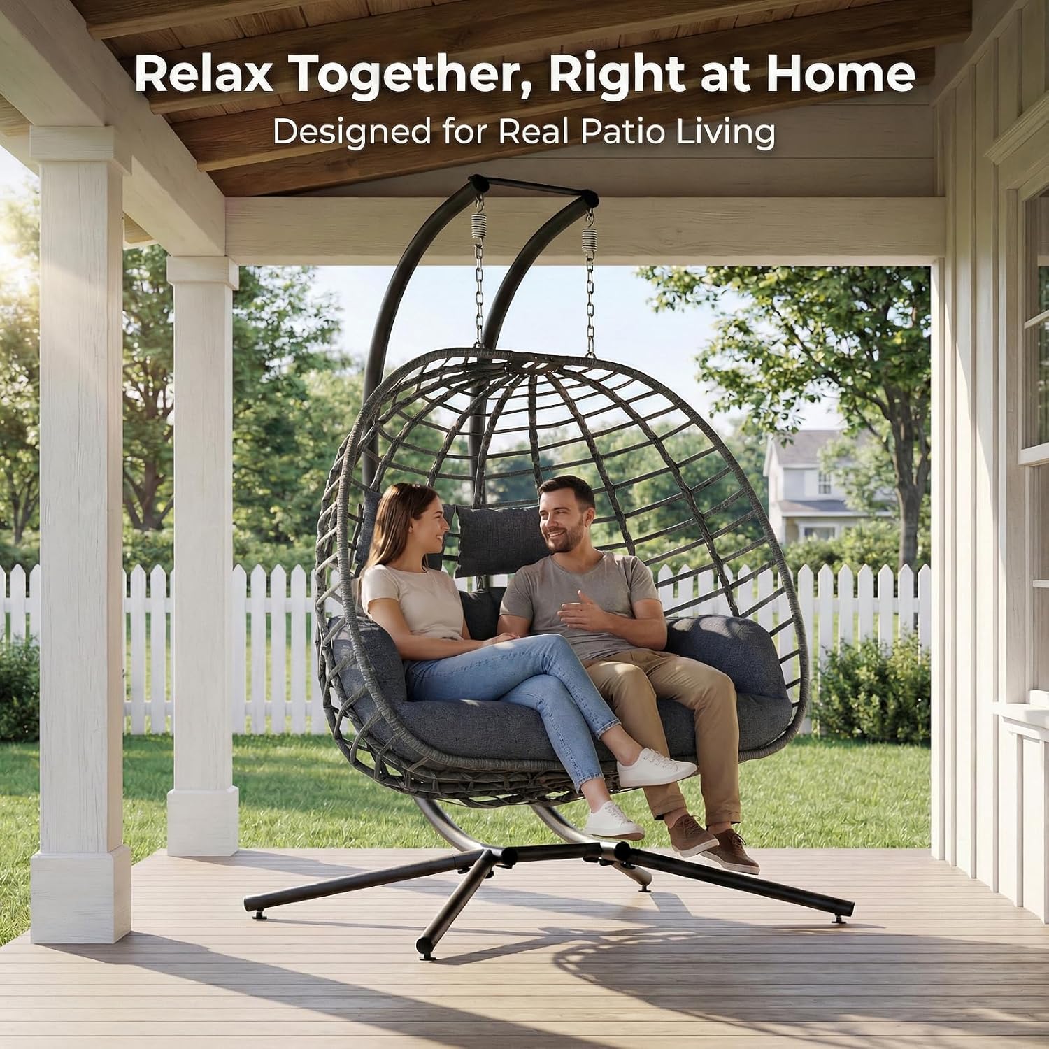 Fauteuil suspendu pour 2 perso - Outdoor Furniture Grey avis et prix