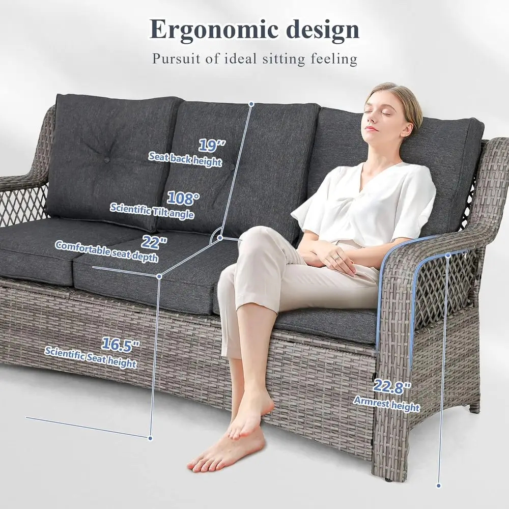 Ensemble de meubles de patio e - Outdoor Furniture Grey avis et prix