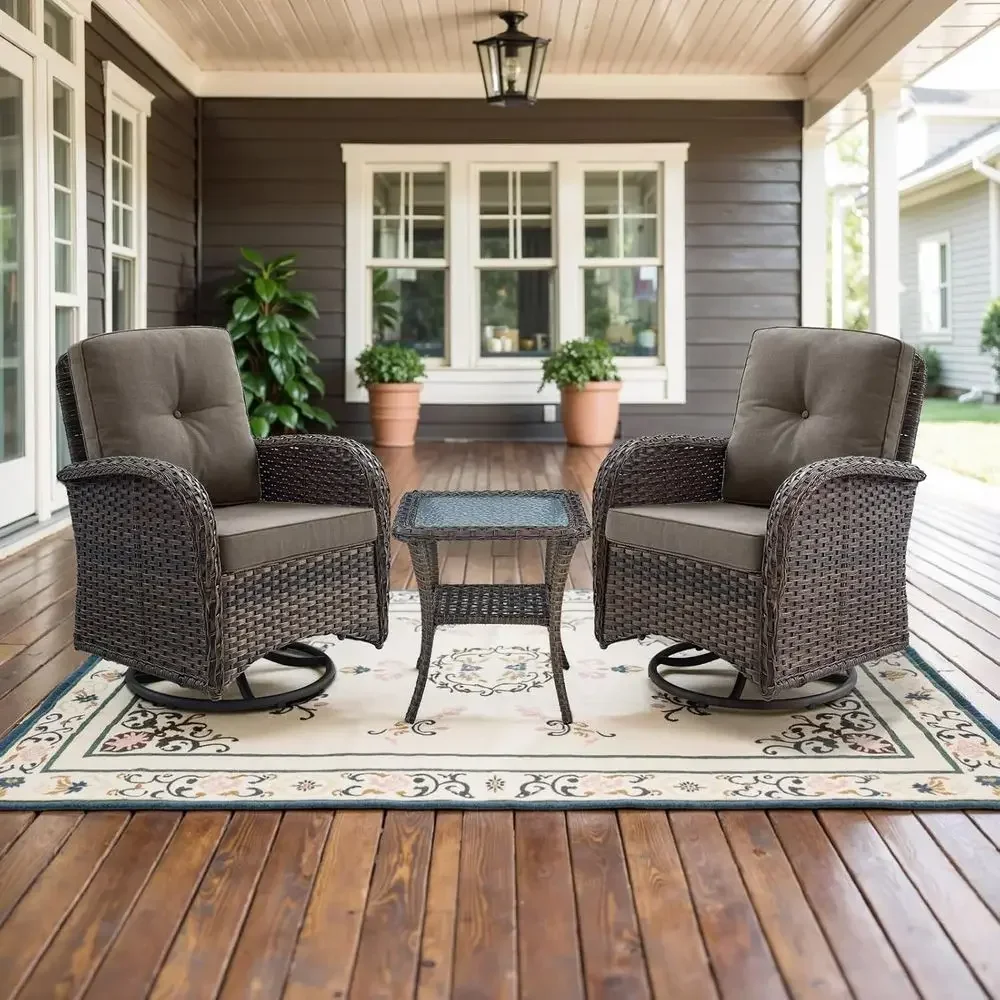 Ensemble de 2 chaises à bascul - Outdoor Furniture Grey avis et prix